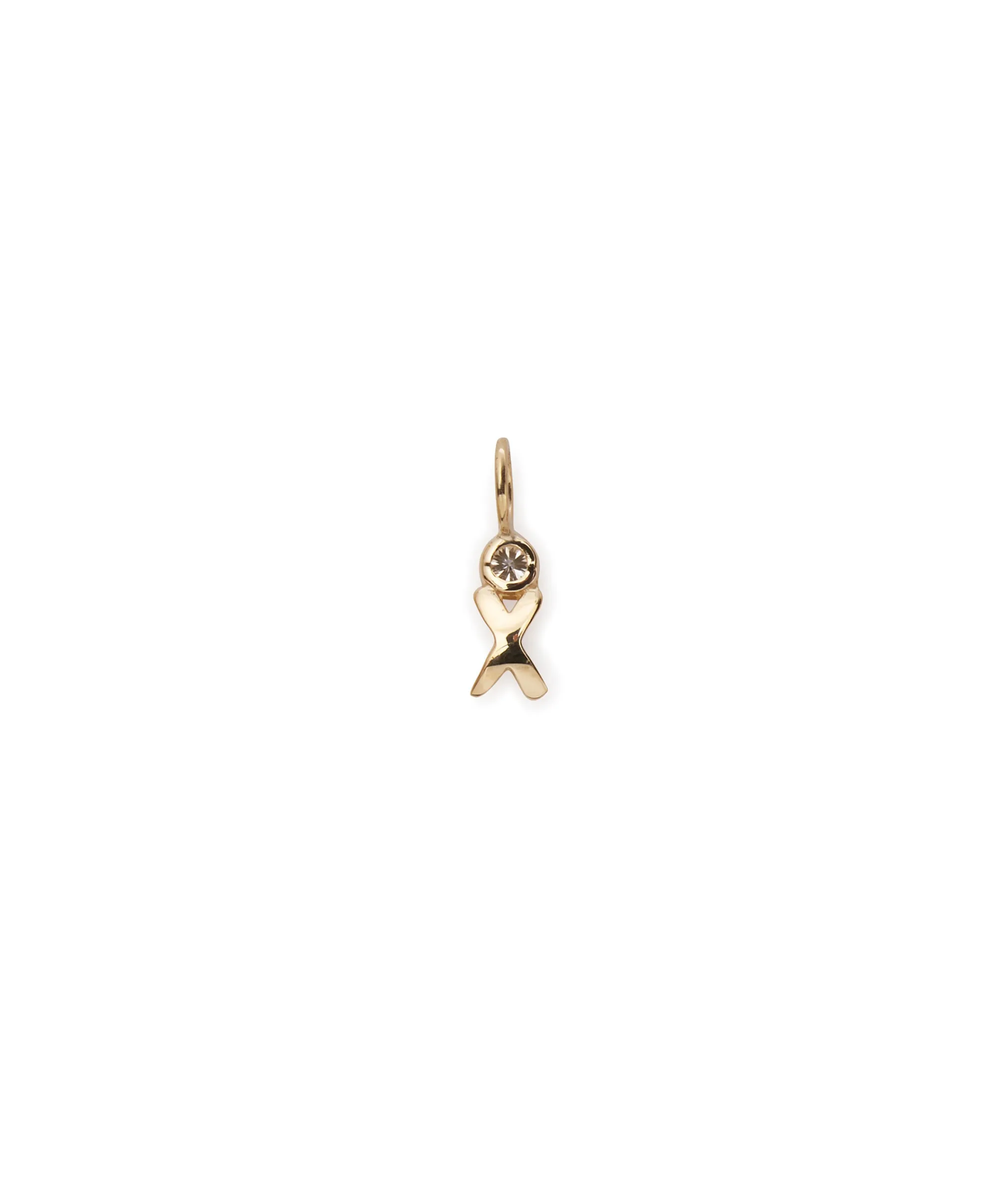 14k Gold Alphabet Soup X Charm