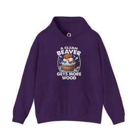 A Clean Beaver Gets More Wood Hooded Sweatshirt