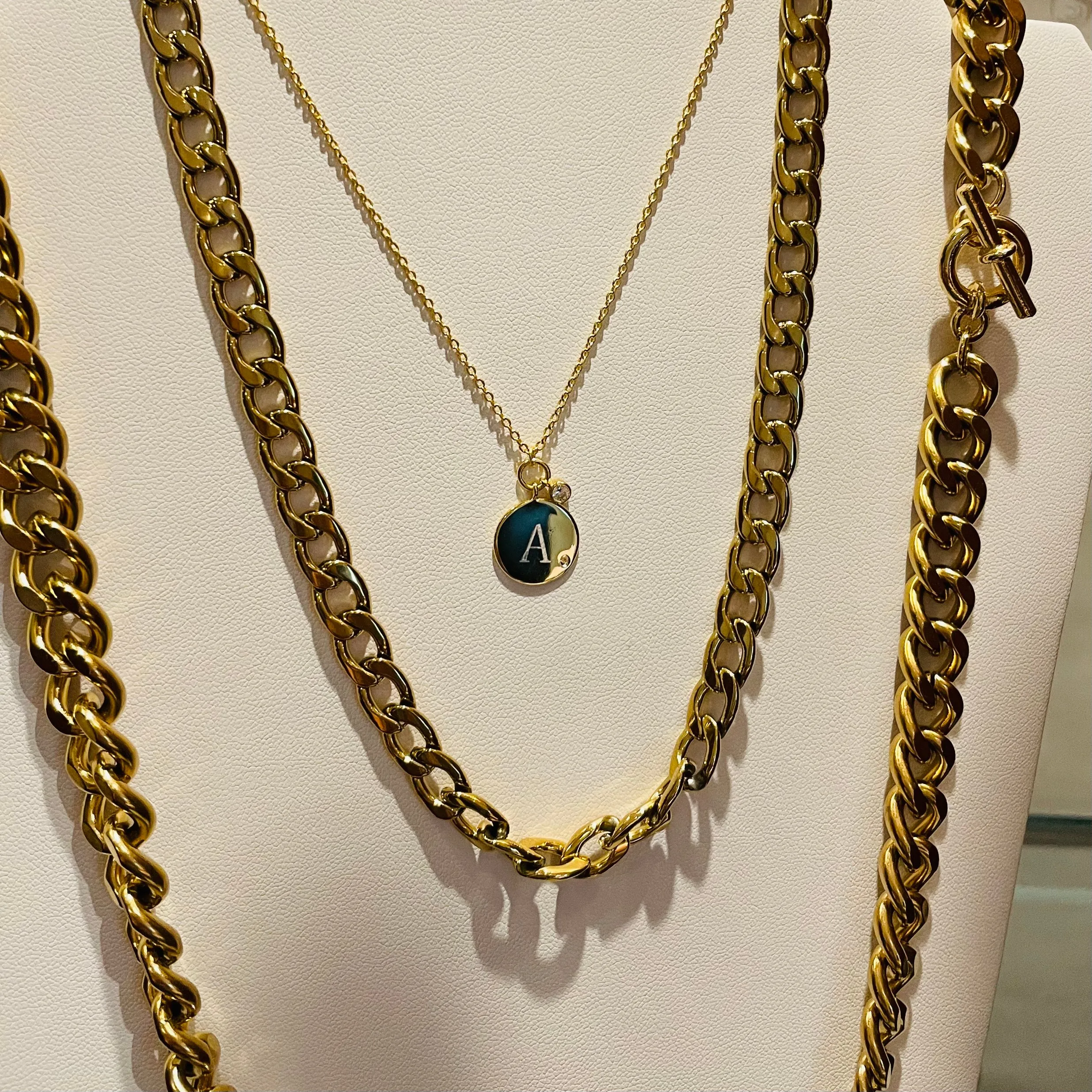 Aleah Disc & CZ Necklace