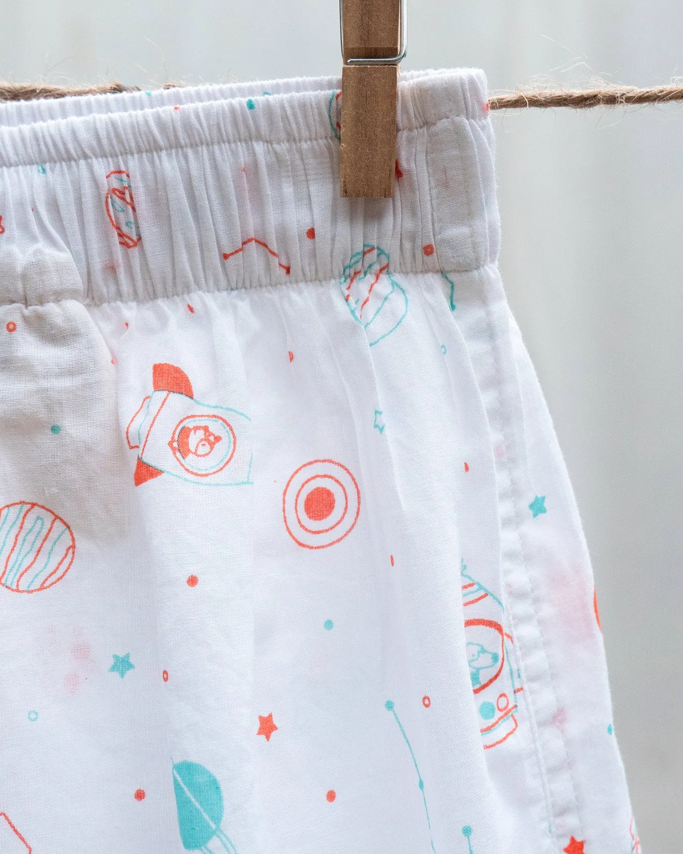 All The Stars Boxers (Set of 2) - White & Turquoise