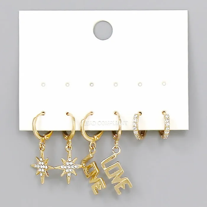 Assorted Hoop Earring Set