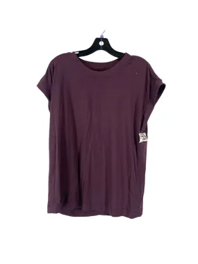 Athletic Top Short Sleeve By Athleta In Purple, Size: L