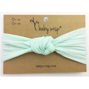 baby wisp nylon turban knot infant headband - mint