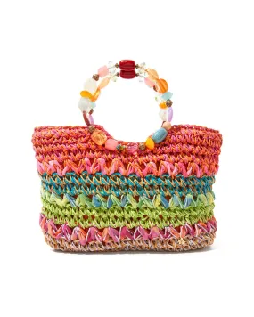 Beaded Crochet Bag Multi