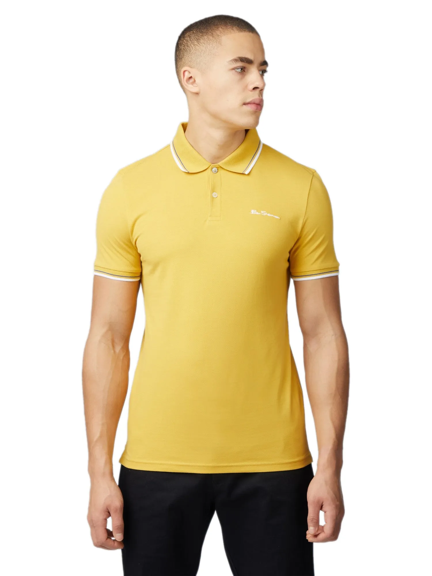 Ben Sherman Men's Signature Pique Polo T-Shirt, 100% Organic Cotton, Regular Fit