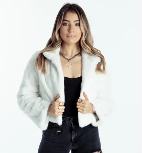 Colette Jacket White Faux Fur