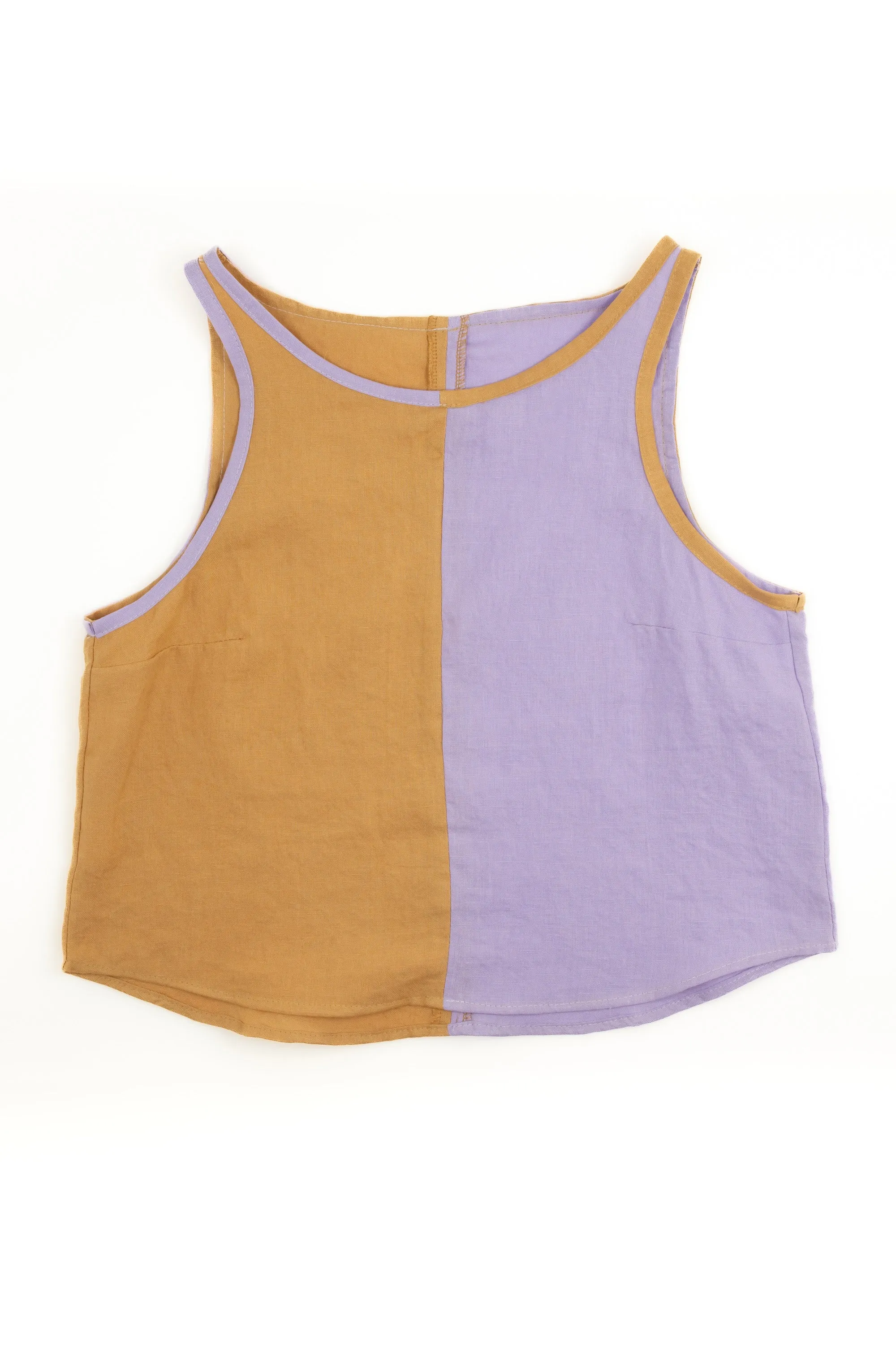 Color Block Ath-Linen Tank