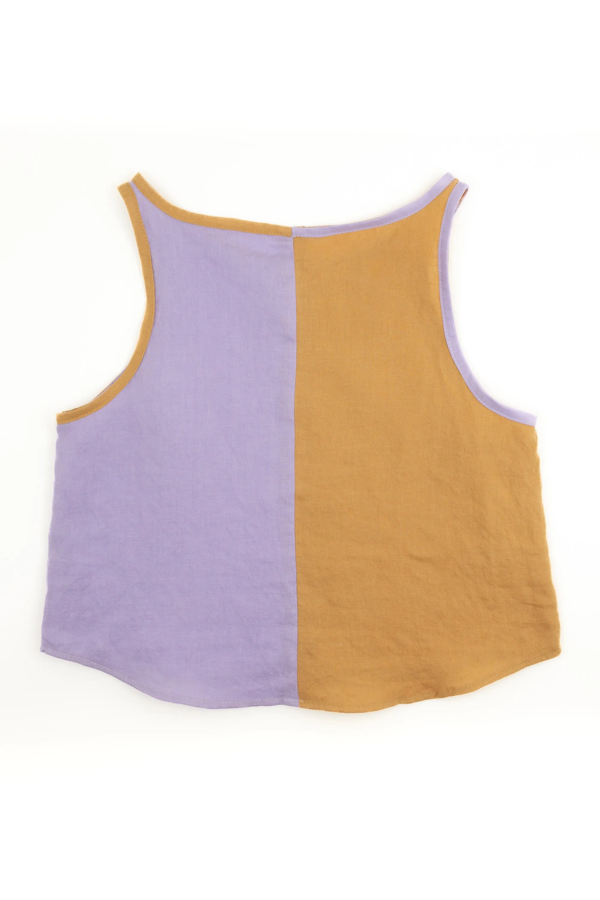 Color Block Ath-Linen Tank