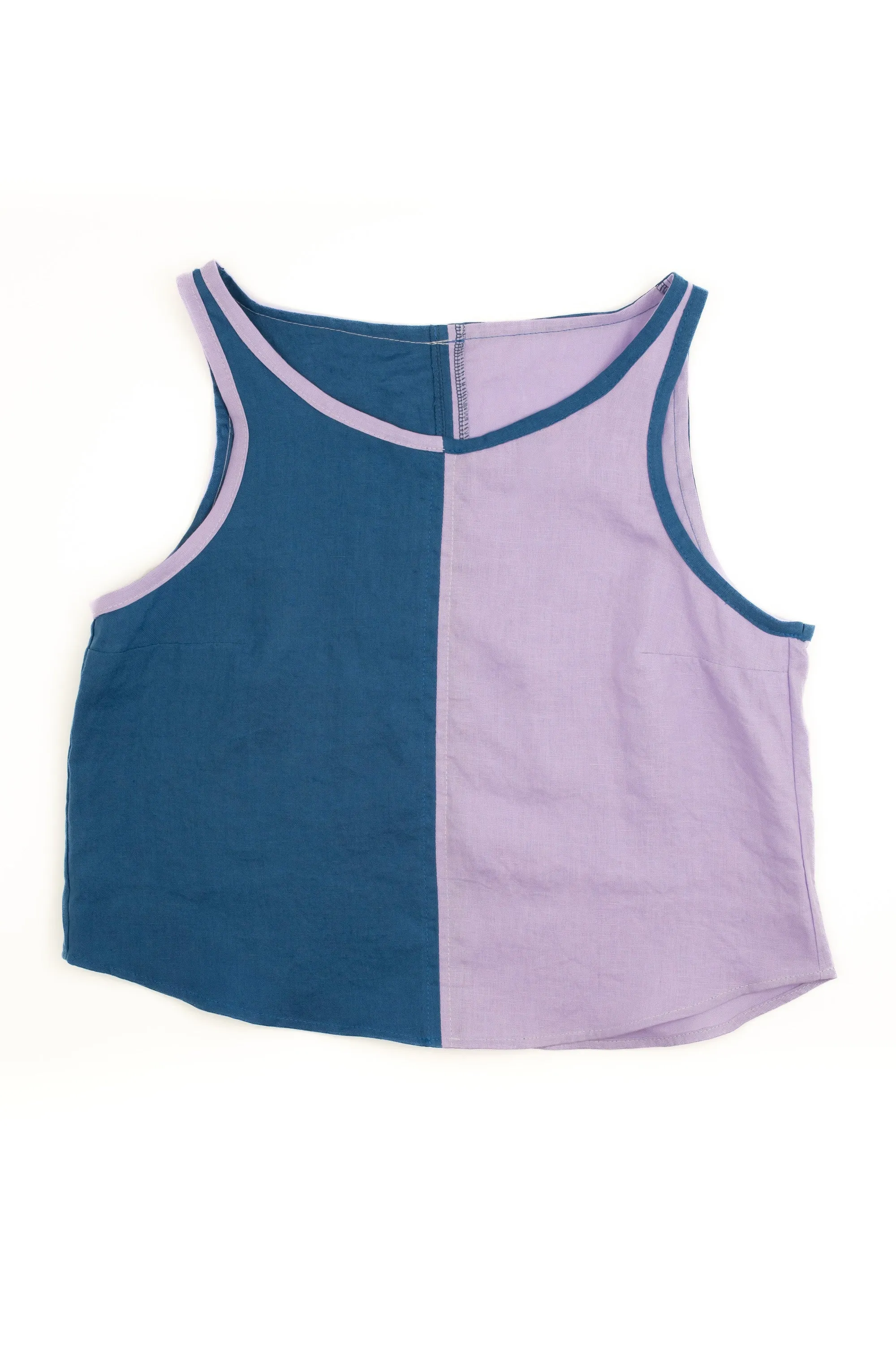 Color Block Ath-Linen Tank