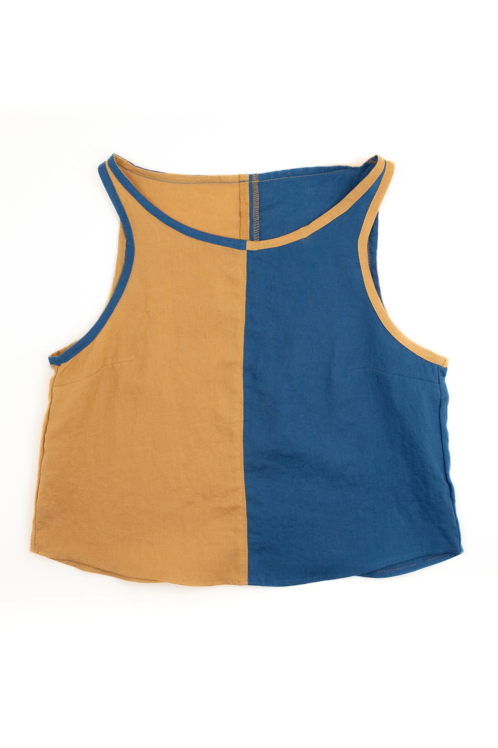 Color Block Ath-Linen Tank