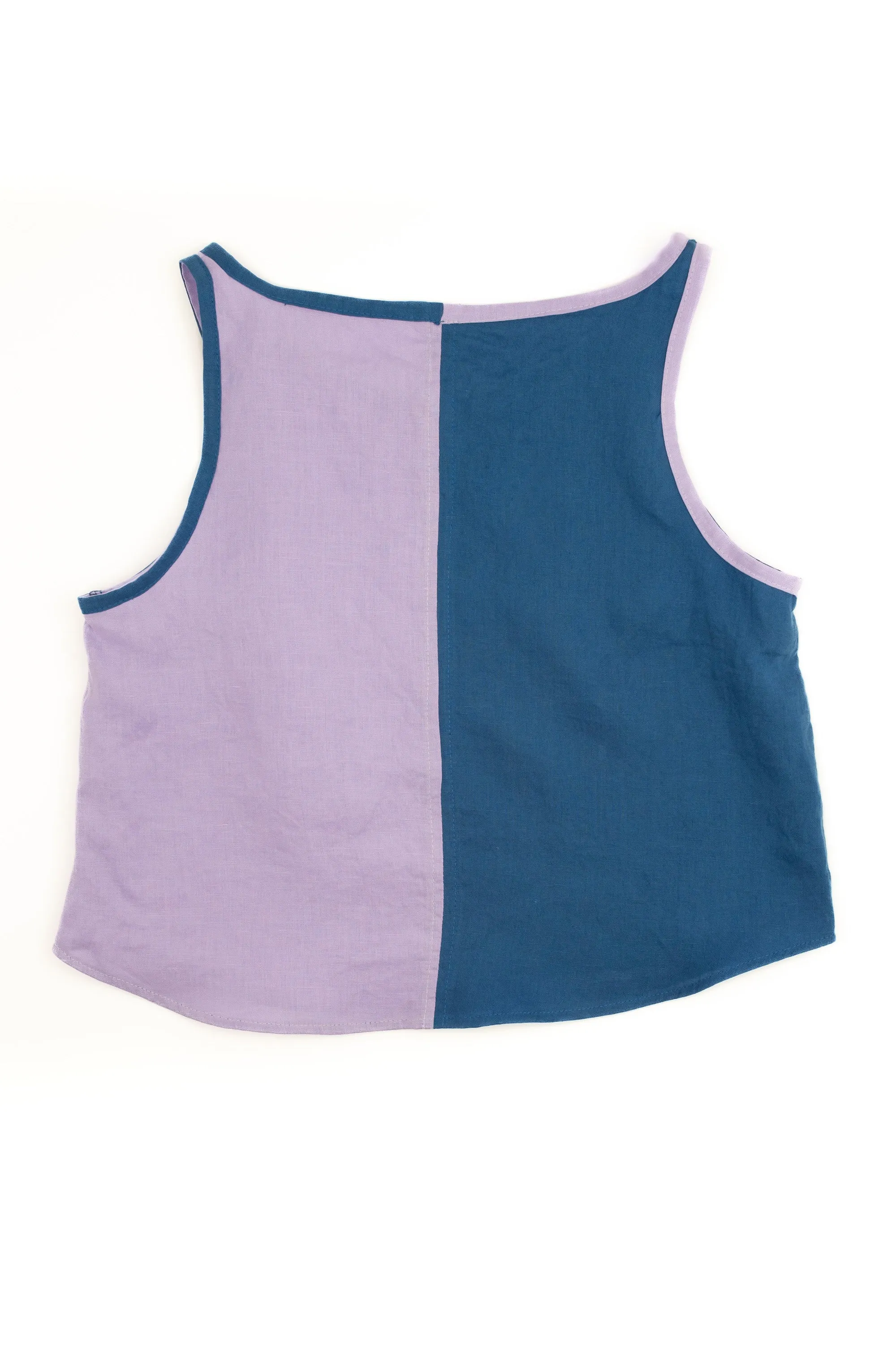 Color Block Ath-Linen Tank