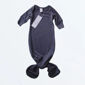 Fox and Poppy Colourful Knotted Gown Pyjama - Charcoal