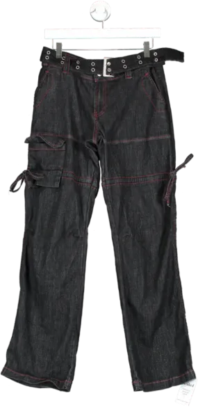 I AM GIA Black Naima Cargo Pant UK S