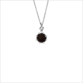 Icona Black Onyx & Diamond Small Sterling Silver Necklace