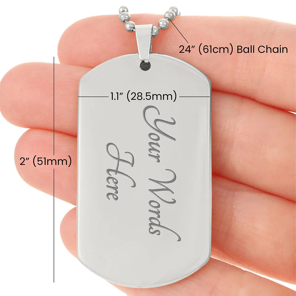 It Takes a Special Person to be a Dad From Daughter to Father Gift Dog Tag Necklace For Father's Day