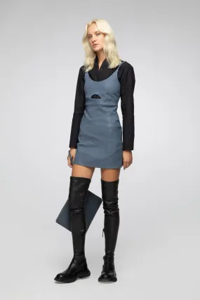 Lorianne - Indigo Leather Dress