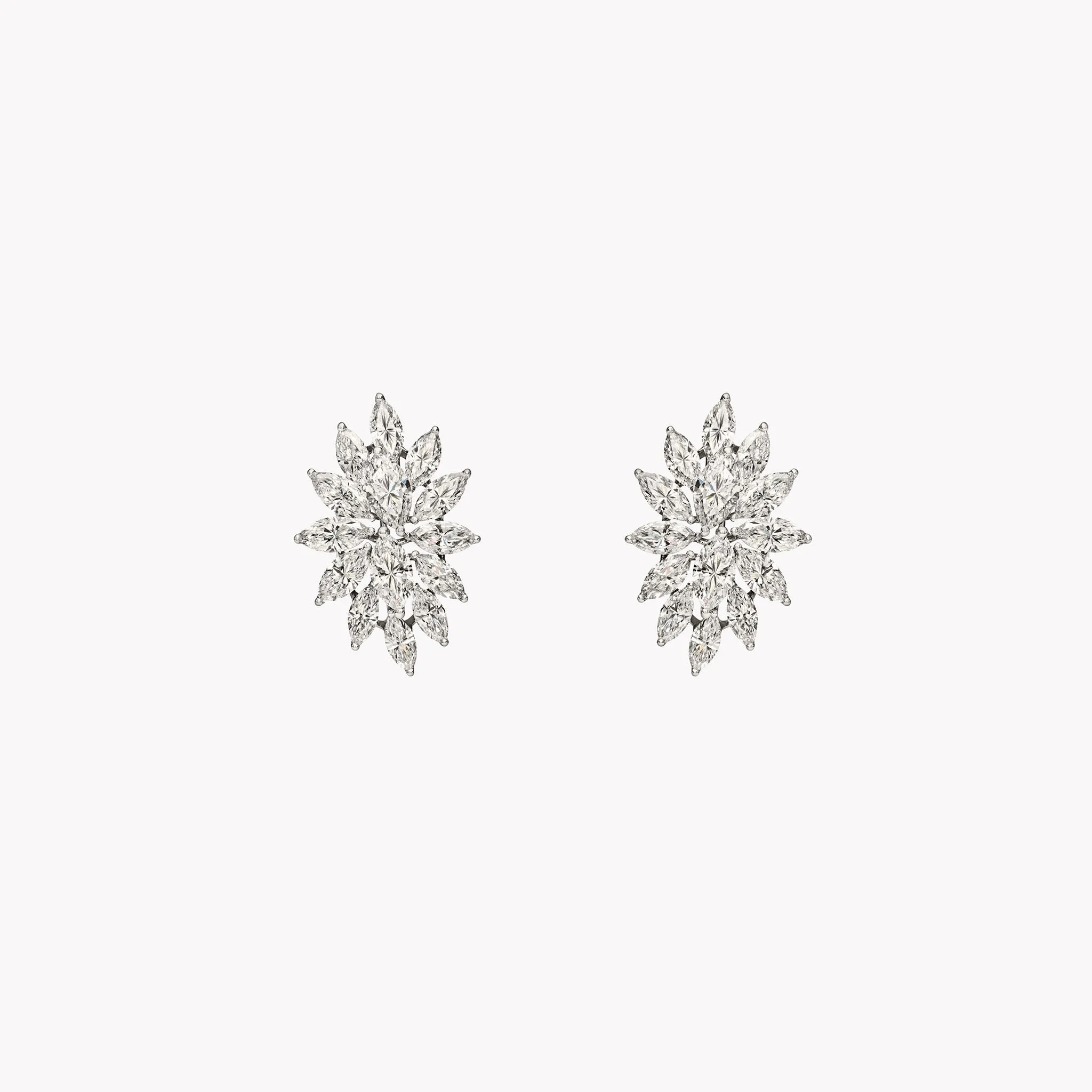 Marquise Diamond Cluster Earrings