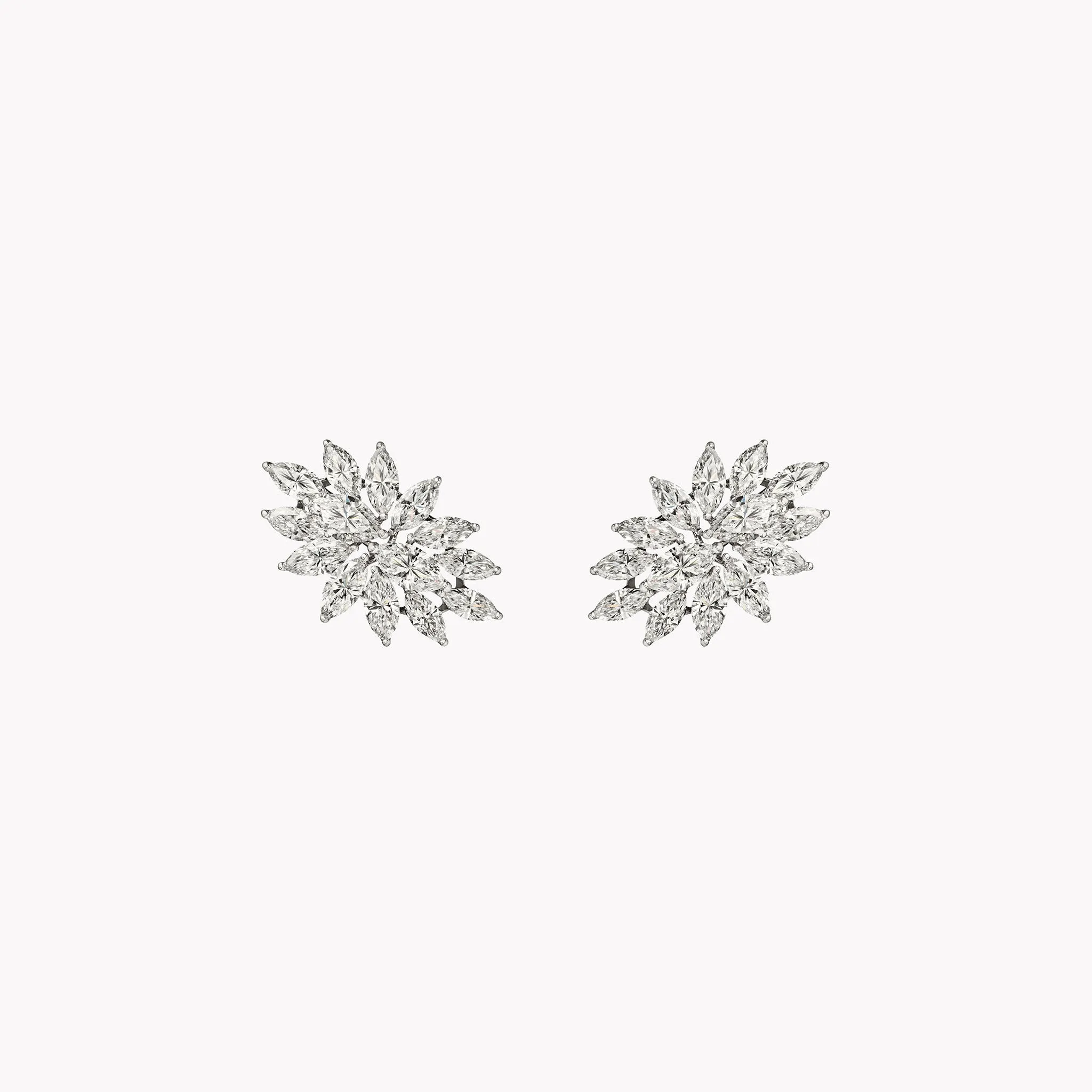 Marquise Diamond Cluster Earrings