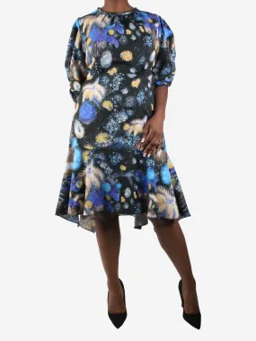 Multicolour galaxy printed dress - size UK 18