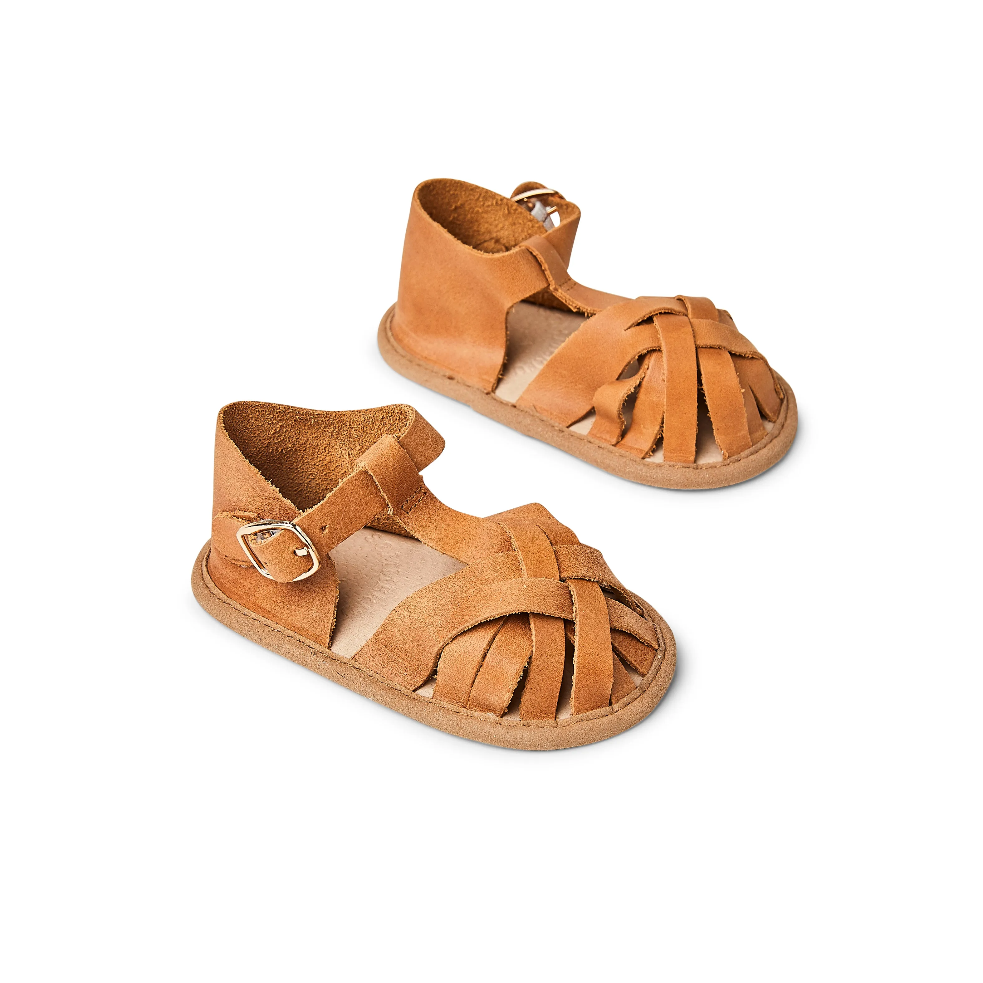 Nutmeg Wax Leather Baby Sandal