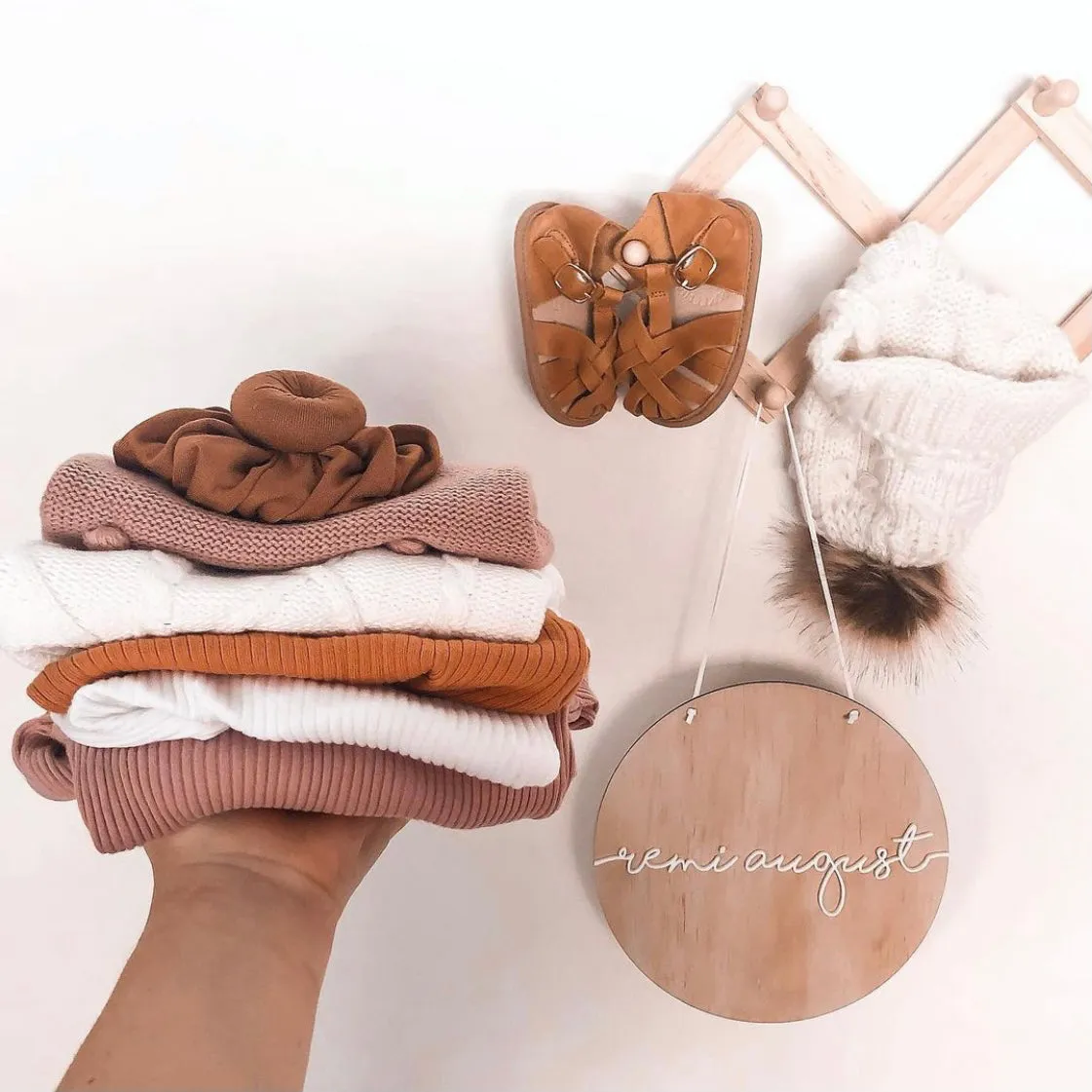 Nutmeg Wax Leather Baby Sandal