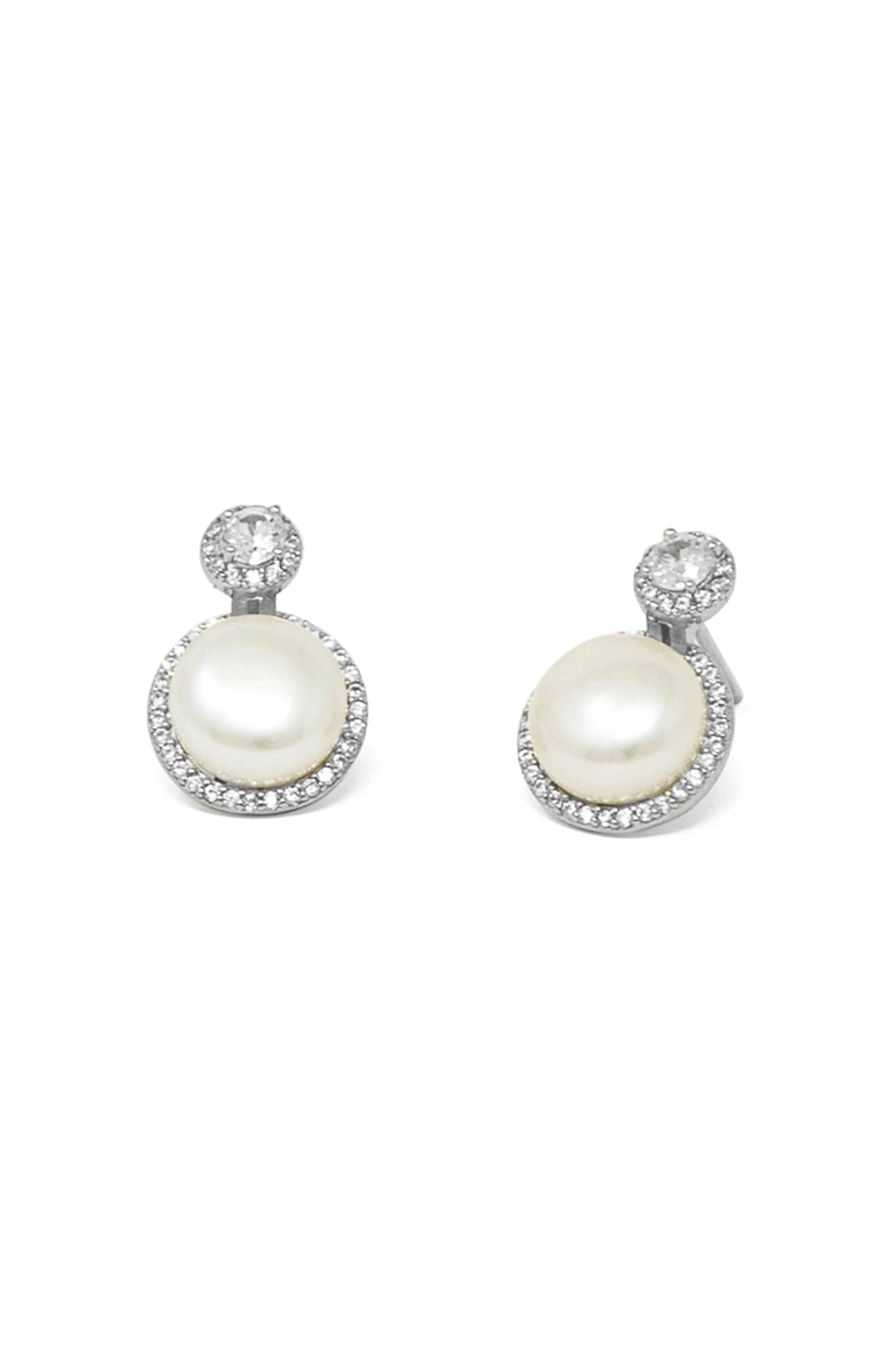 Pearl With A Bling Sterling Silver Pendant Set