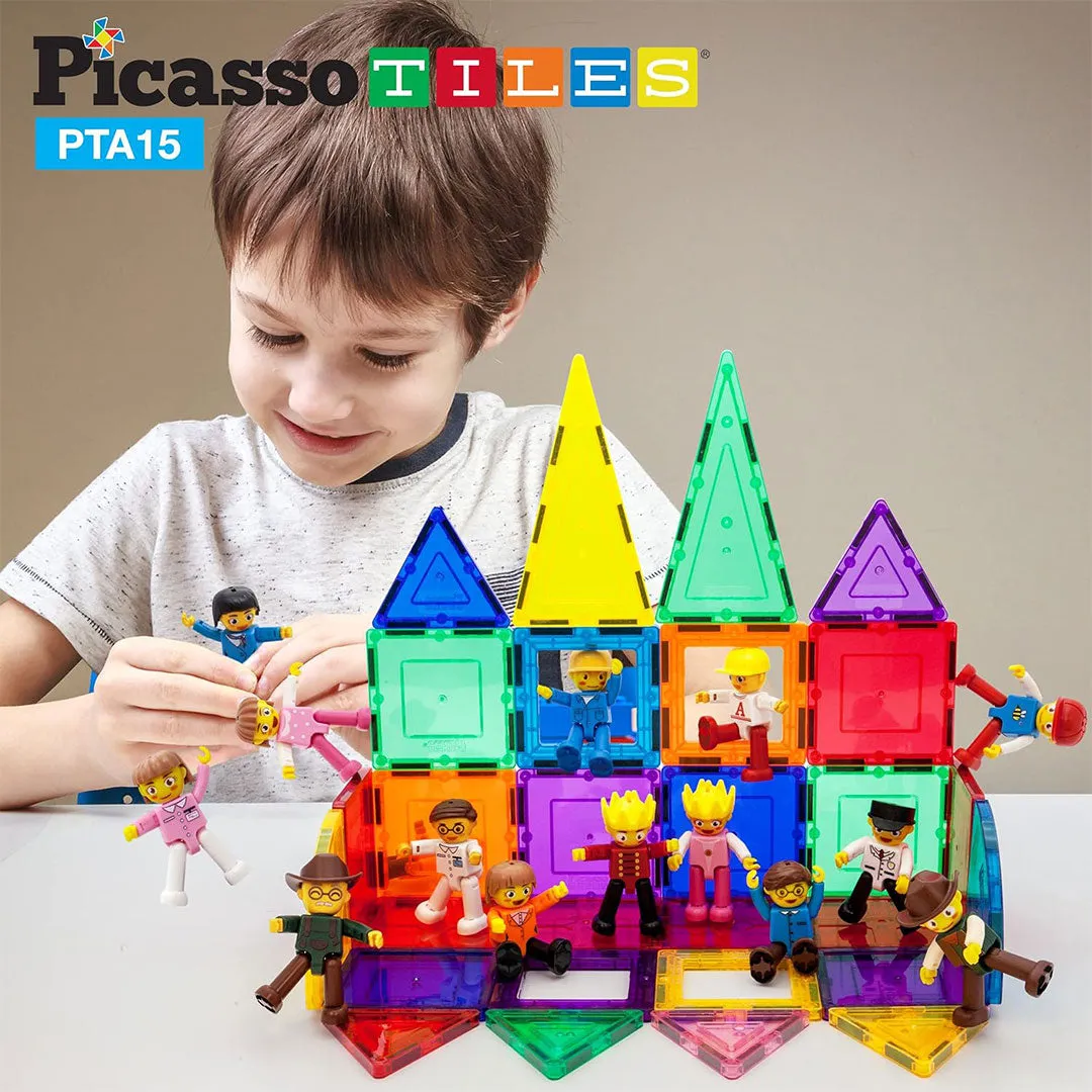 PicassoTiles 15pc Magnetic Character Figure Set