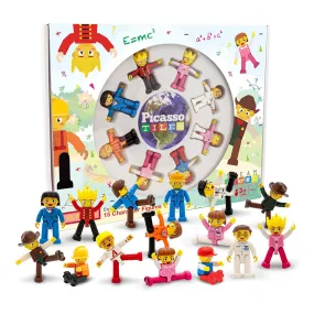 PicassoTiles 15pc Magnetic Character Figure Set