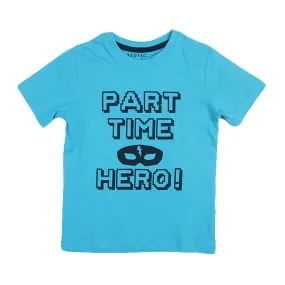 REDTAG Blue Graphic T-Shirt for Boys