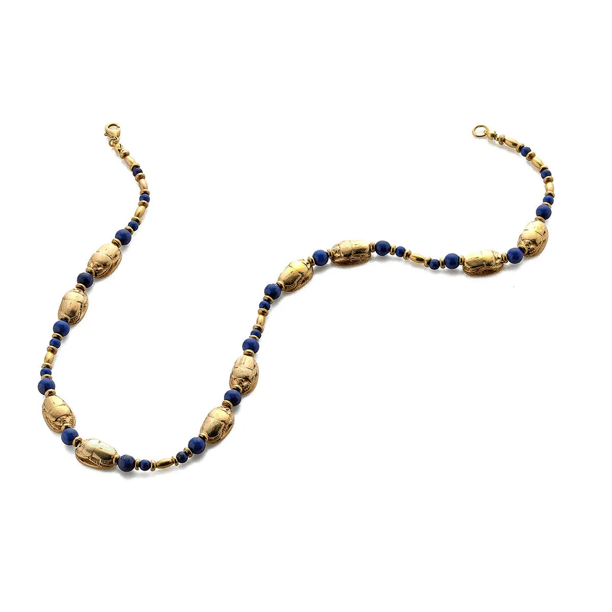 Scarab and Lapis Necklace