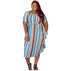 The Whitney Stripe Baby Doll Dress