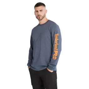 Timberland PRO Men's Core Logo Long-Sleeve T-Shirt - Blue Heather