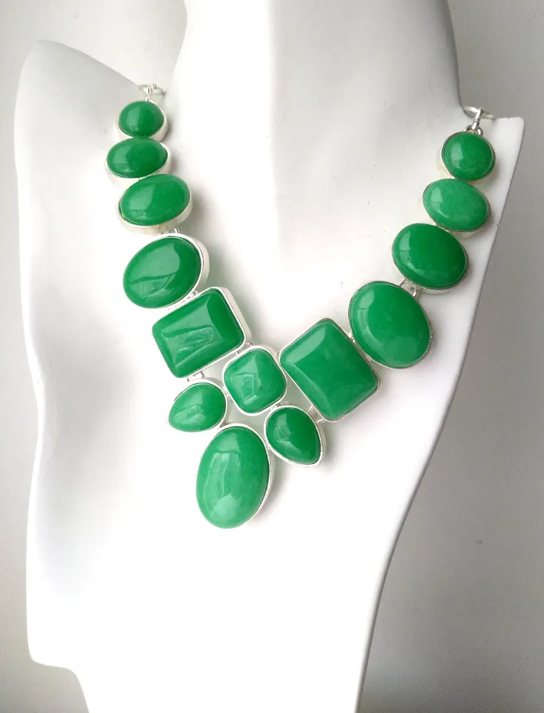 Verdant Green Statement Necklace